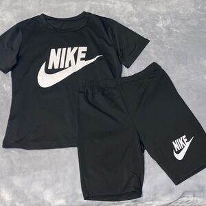 Nike Black Activewear Set with White Logo